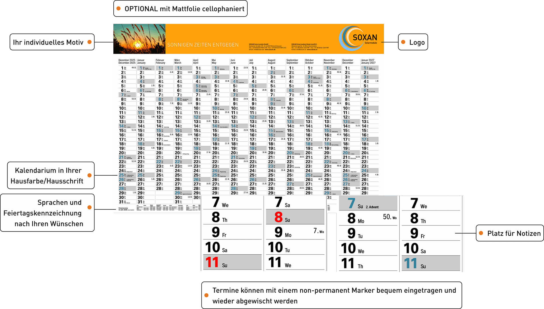 Wandplaner personalisieren