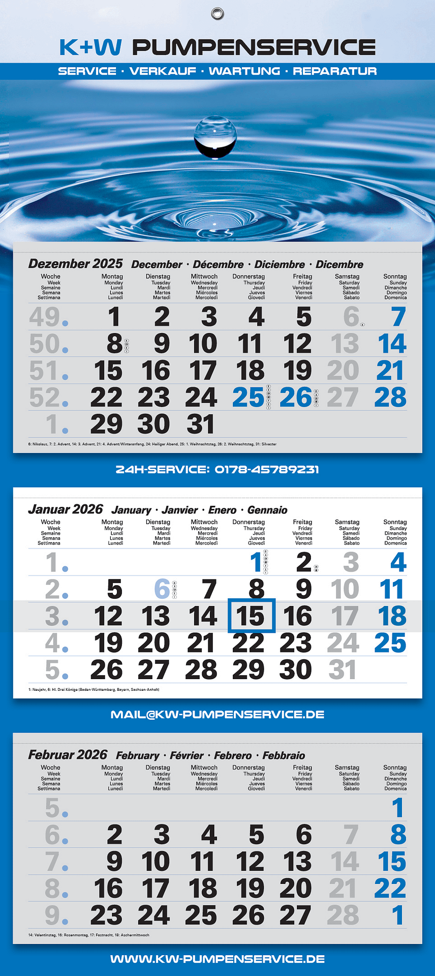 Junior Euro West 3M (Grau/Blau)